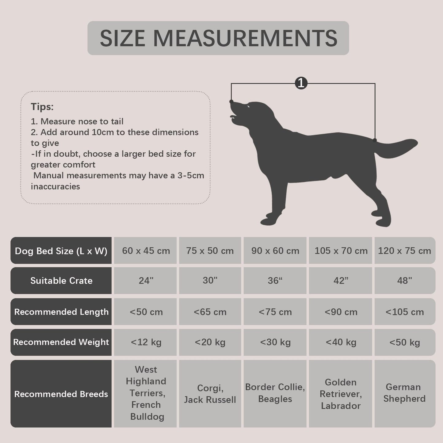 Kuschell Medium Dog Bed – Washable Calming Plush Mattress with Anti-Slip Bottom