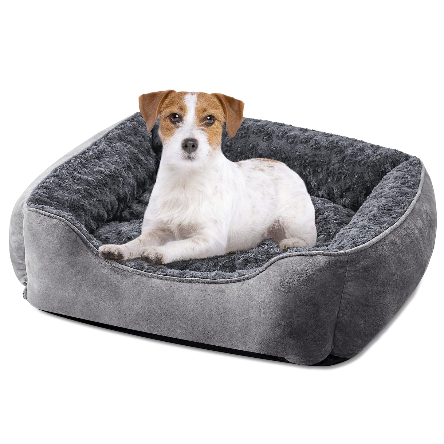 Kuschell Medium Dog Bed – Washable Anti-Anxiety Plush Mattress with Non-Slip Base