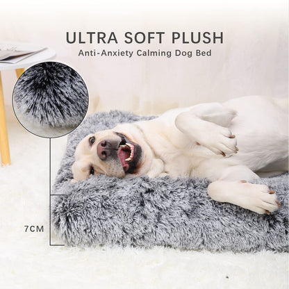 Kuschell Medium Dog Bed – Washable Calming Plush Mattress with Anti-Slip Bottom