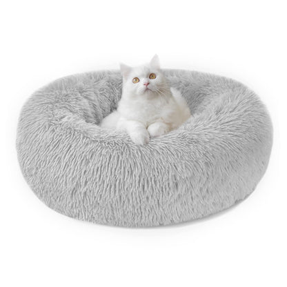 Kuschell Calming Dog & Cat Donut Bed – Washable Plush Anti-Anxiety Bed with Non-Slip Base