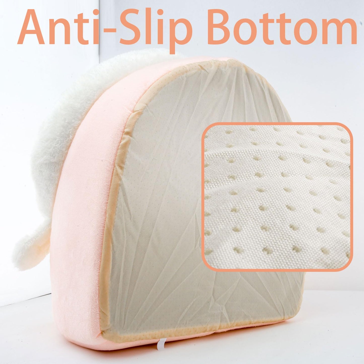 Kuschell Rabbit-Shaped Cat & Dog Bed – Soft Calming Cave with Hanging Toy & Removable Cotton Pad