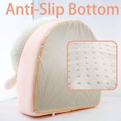 Kuschell Rabbit-Shaped Cat & Dog Bed – Soft Calming Cave with Hanging Toy & Removable Cotton Pad