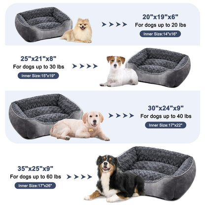 Kuschell Medium Dog Bed – Washable Anti-Anxiety Plush Mattress with Non-Slip Base