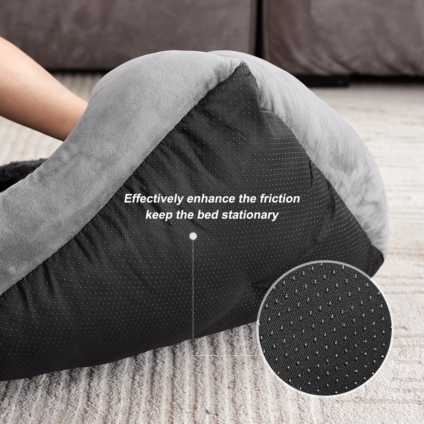 Kuschell Medium Dog Bed – Washable Anti-Anxiety Plush Mattress with Non-Slip Base