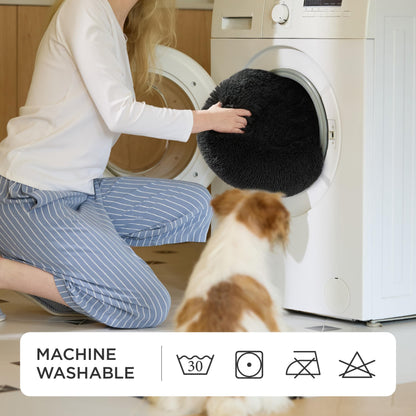 Kuschell Calming Donut Bed – Washable Round Bed for Small Dogs & Cats