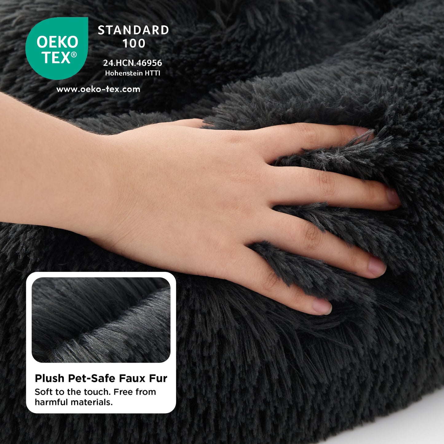 Kuschell Calming Donut Bed – Washable Round Bed for Small Dogs & Cats